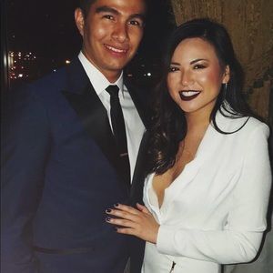 Missguided White Tuxedo Dress